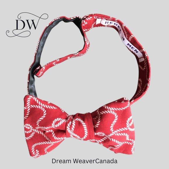 Ropes Nautical Bow Tie | Red - Picture 2 of 4